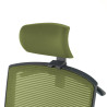 silla ergonomica verde kendo estructura negra reposacabezas malla 6