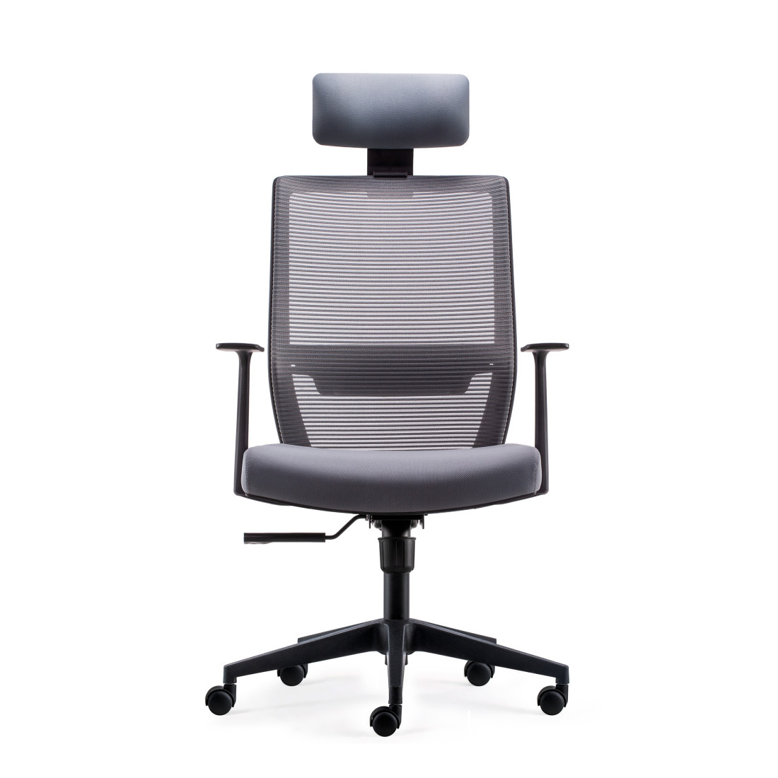 silla giratoria gris axel con reposacabezas malla 3