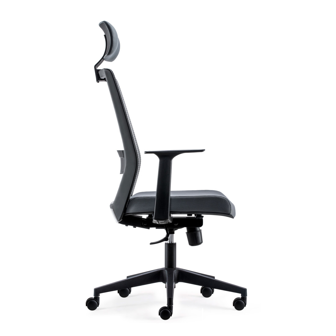 silla giratoria gris axel con reposacabezas malla 4