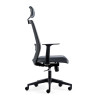 silla giratoria gris axel con reposacabezas malla 4