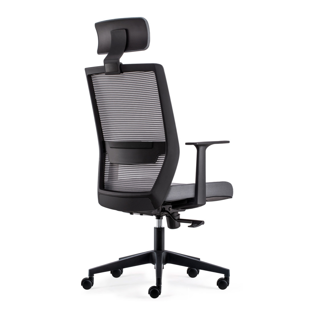 silla giratoria gris axel con reposacabezas malla 6