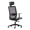silla giratoria gris axel con reposacabezas malla 6