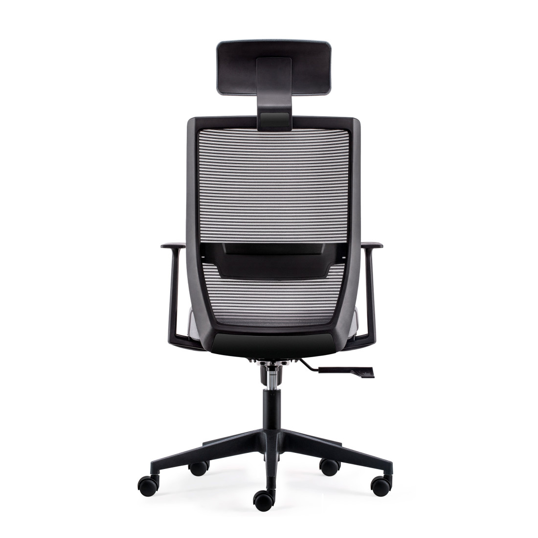 silla giratoria gris axel con reposacabezas malla 7