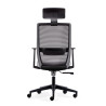 silla giratoria gris axel con reposacabezas malla 7
