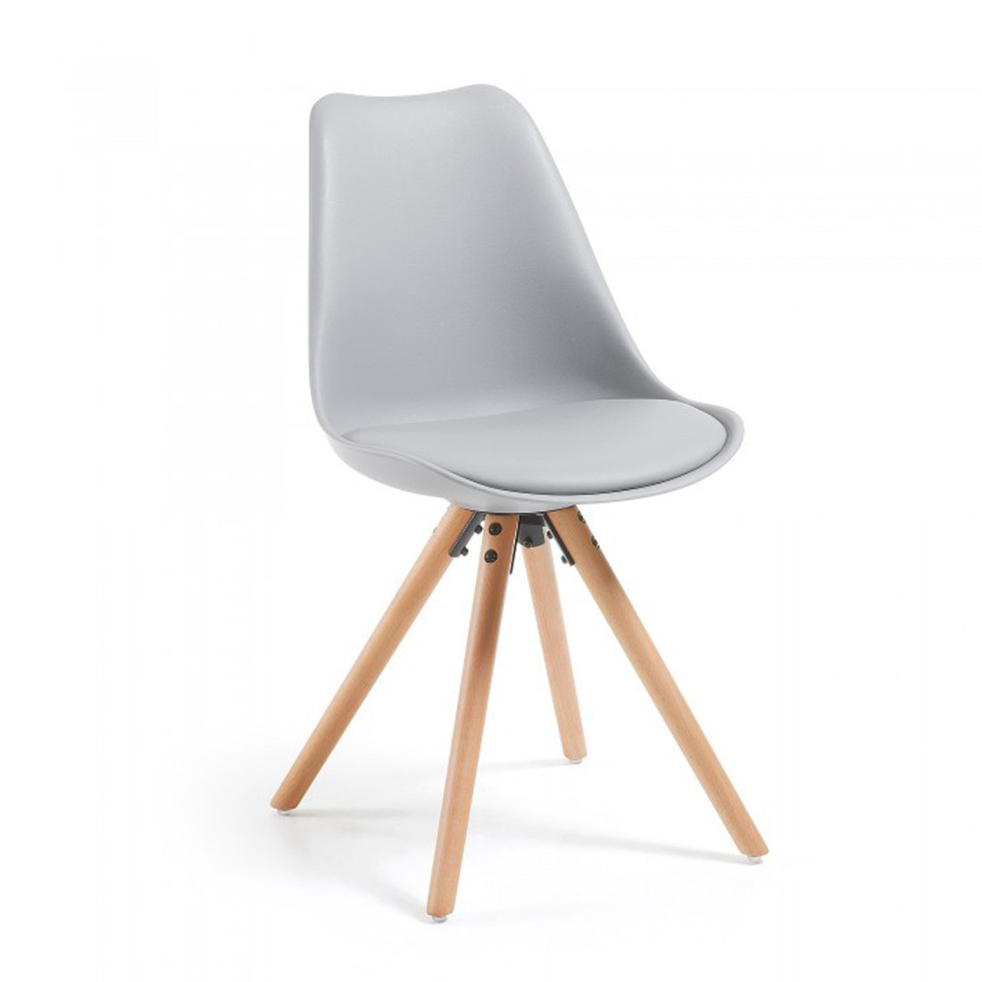 silla nordica gris nordic silla patas de madera plastico 1