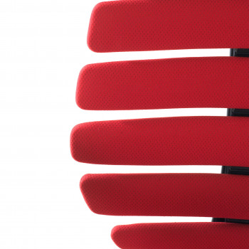Silla de oficina Spine con reposacabezas rojo
