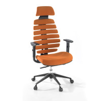 Silla de oficina Spine ergonómica con reposacabezas - Naranja