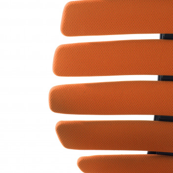Silla de oficina Spine con reposacabezas naranja