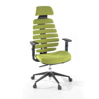 Silla de oficina Spine ergonómica con reposacabezas - verde