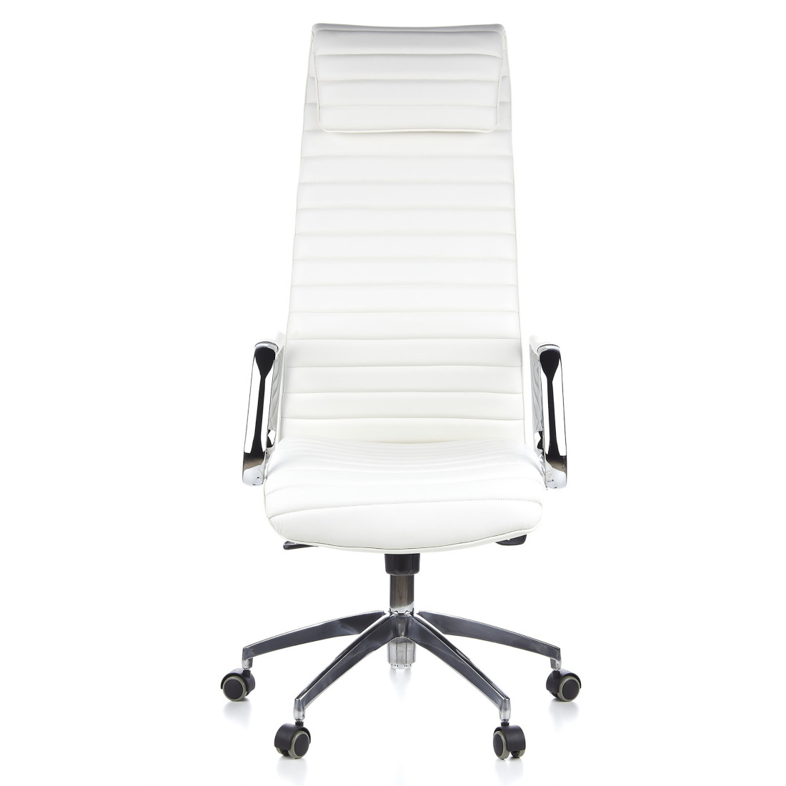 sillon de oficina blanco jaguar piel natural piel natural 3