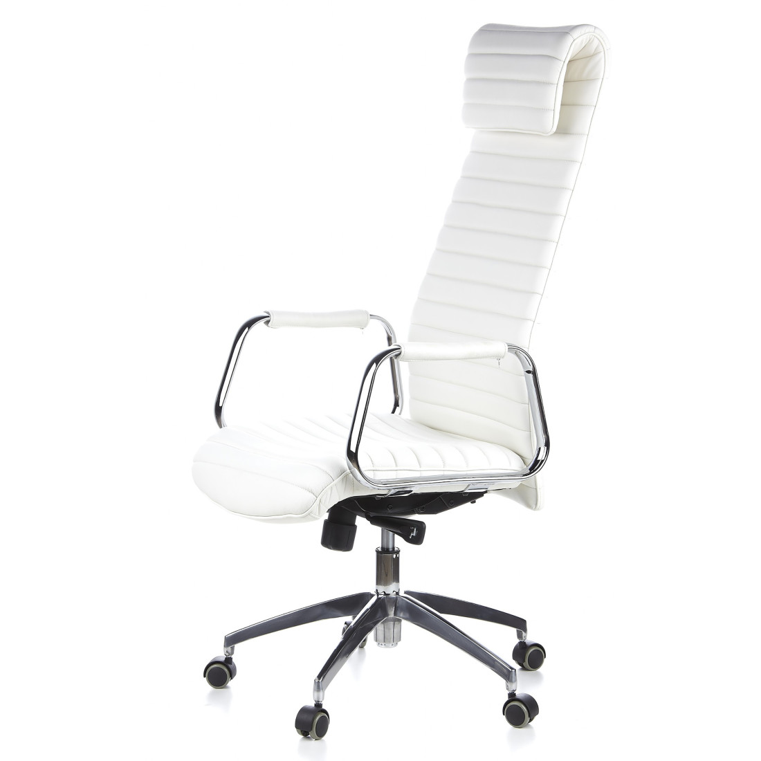 sillon de oficina blanco jaguar piel natural piel natural 7