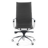sillon de oficina gris croma estructura cromada ecopiel piel sintetica 3