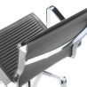 sillon de oficina gris croma estructura cromada ecopiel piel sintetica 8
