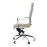sillon de oficina beige croma estructura cromada ecopiel piel sintetica 6