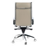 sillon de oficina beige croma estructura cromada ecopiel piel sintetica 5