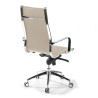 sillon de oficina beige croma estructura cromada ecopiel piel sintetica 7