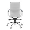 sillon de oficina blanco croma estructura cromada ecopiel piel sintetica 3
