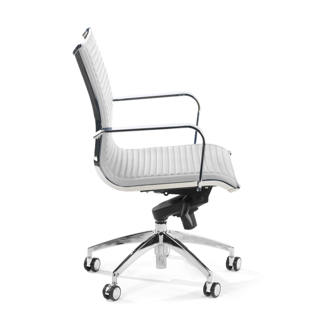 sillon de oficina blanco croma estructura cromada ecopiel piel sintetica 5