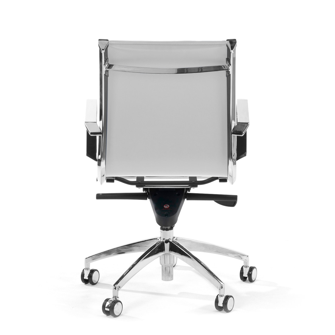 sillon de oficina blanco croma estructura cromada ecopiel piel sintetica 4
