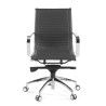 sillon de oficina gris croma estructura cromada ecopiel piel sintetica 3