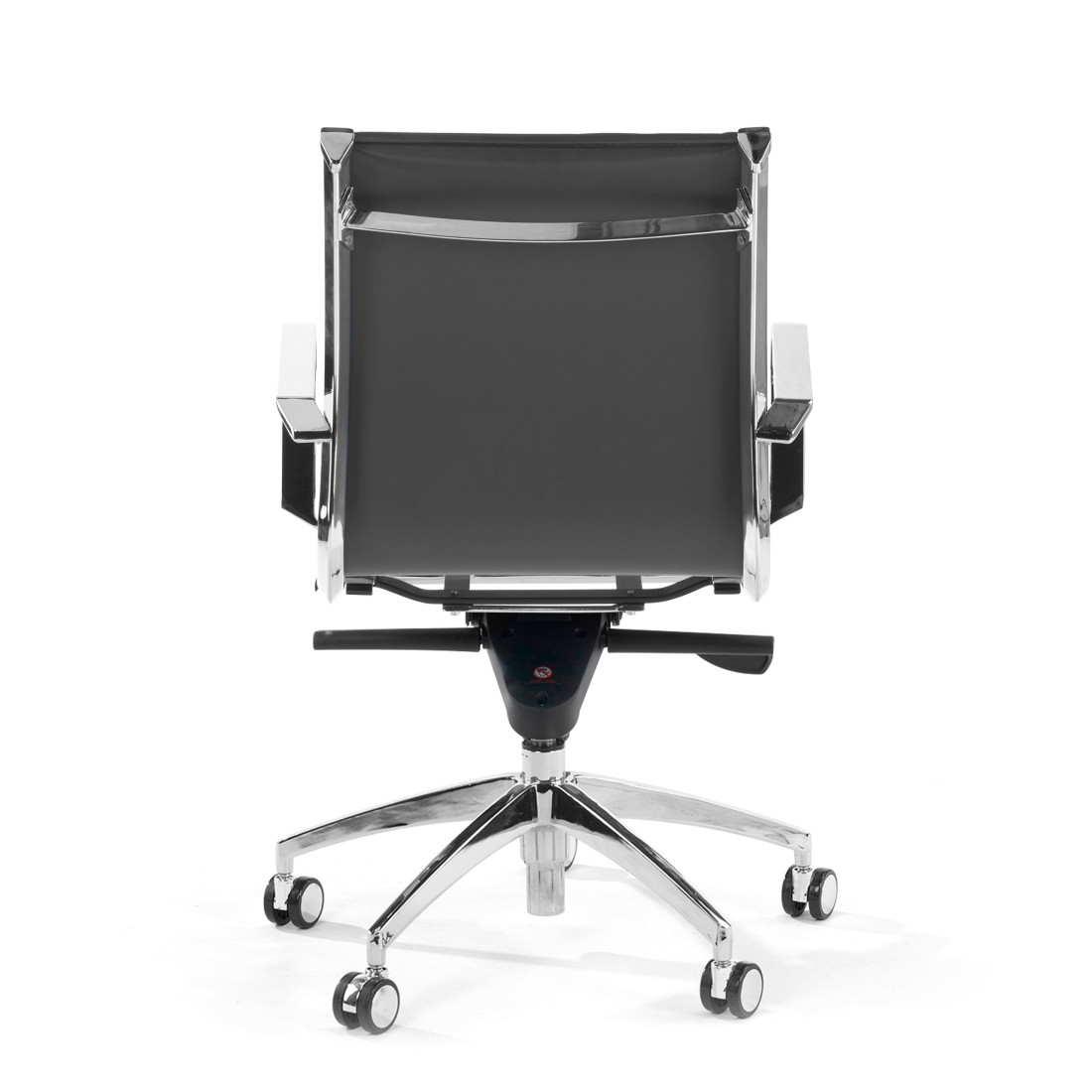 sillon de oficina gris croma estructura cromada ecopiel piel sintetica 5