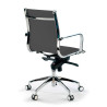 sillon de oficina gris croma estructura cromada ecopiel piel sintetica 4
