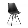 Silla confidente de diseño Nordic, patas de madera