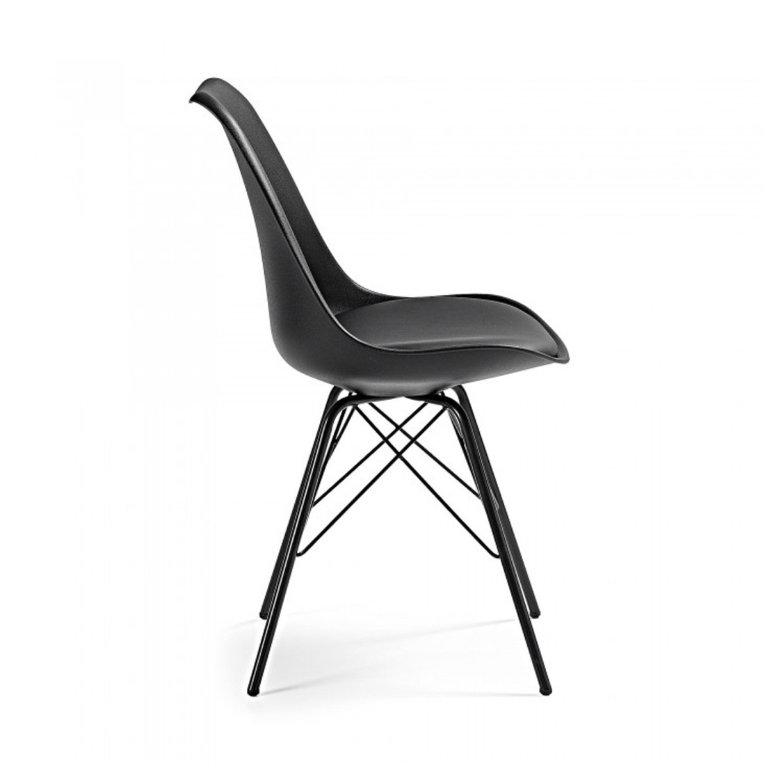 silla nordica negro nordic silla pata metalica plastico 5
