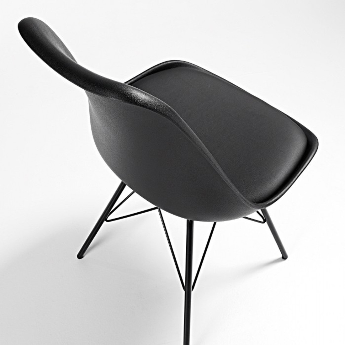 silla nordica negro nordic silla pata metalica plastico 4