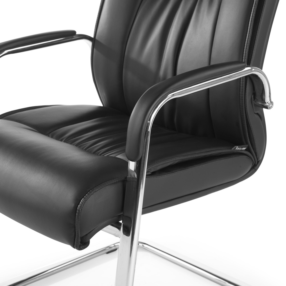 silla confidente negro bahia patin piel natural piel natural 7