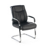 Sillón confidente Bahia patín piel natural - NEGRO