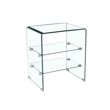Glass - Mesita auxiliar doble estante - Imagen 2