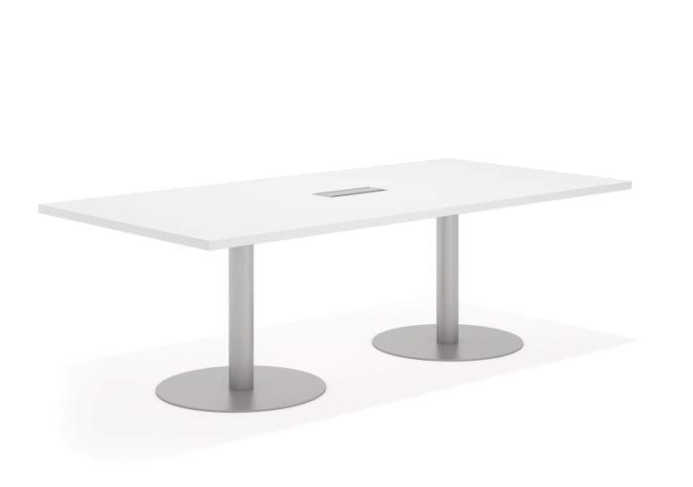 Combinacion Mesa de reuniones planet 240 estructura aluminio - Blanco nordic