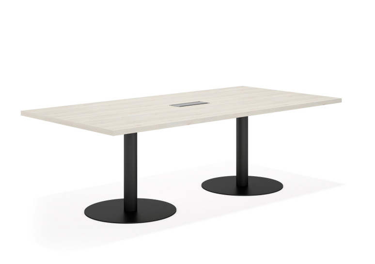 Mesa de reuniones planet 240 estructura negro - Blanco nordic