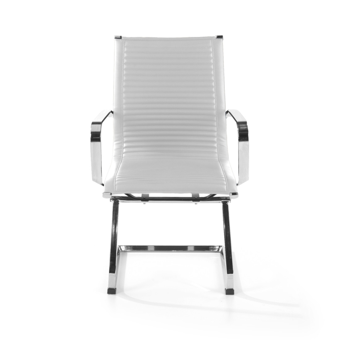 silla confidente blanco croma estructura cromada ecopiel piel sintetica 3