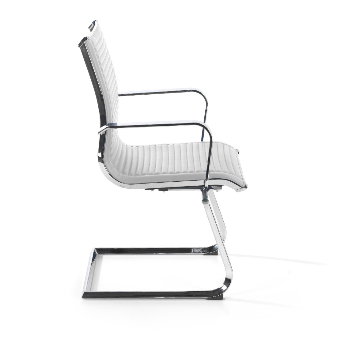 silla confidente blanco croma estructura cromada ecopiel piel sintetica 6