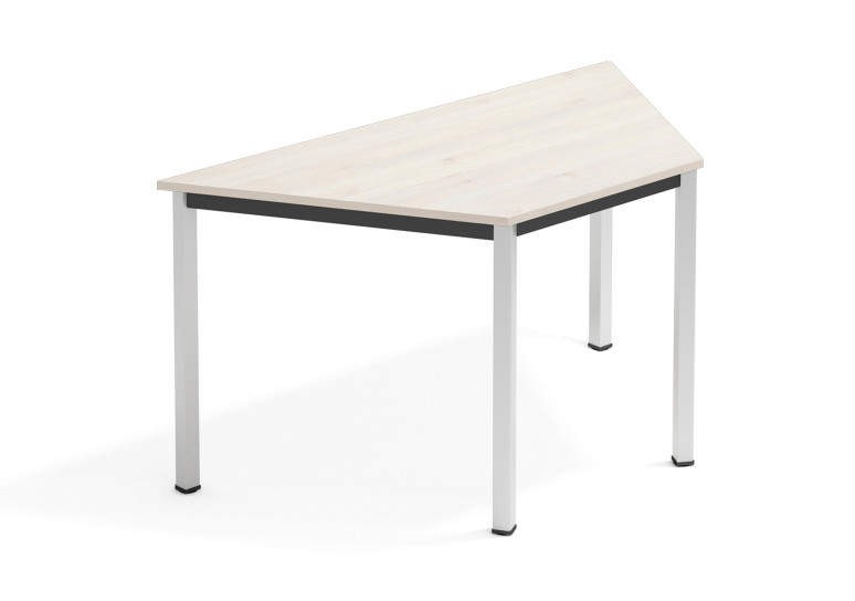 Mesa de colectividad people trapezoidal - 140X70 cm, Blanco nordic