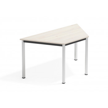 Mesa de colectividad people trapezoidal - 140X70 cm, Blanco nordic