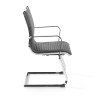 silla confidente gris croma estructura cromada ecopiel piel sintetica 6