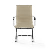 silla confidente beige croma estructura cromada ecopiel piel sintetica 3