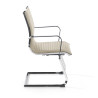 silla confidente beige croma estructura cromada ecopiel piel sintetica 6