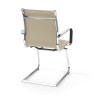 silla confidente beige croma estructura cromada ecopiel piel sintetica 7
