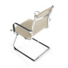 silla confidente beige croma estructura cromada ecopiel piel sintetica 5