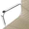 silla confidente beige croma estructura cromada ecopiel piel sintetica 8
