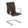 Sillón confidente de oficina Croma, estructura patín - Marron