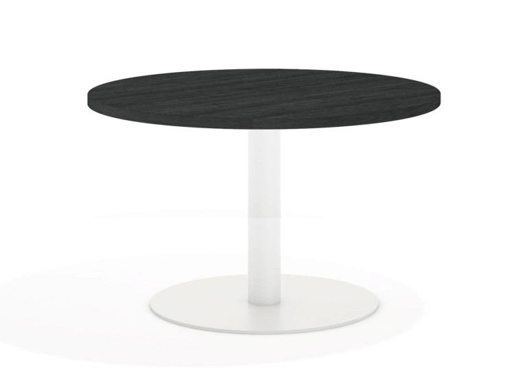 Mesa de reunion planet estructura blanca - DIAMETRO 100 cm, Azabache