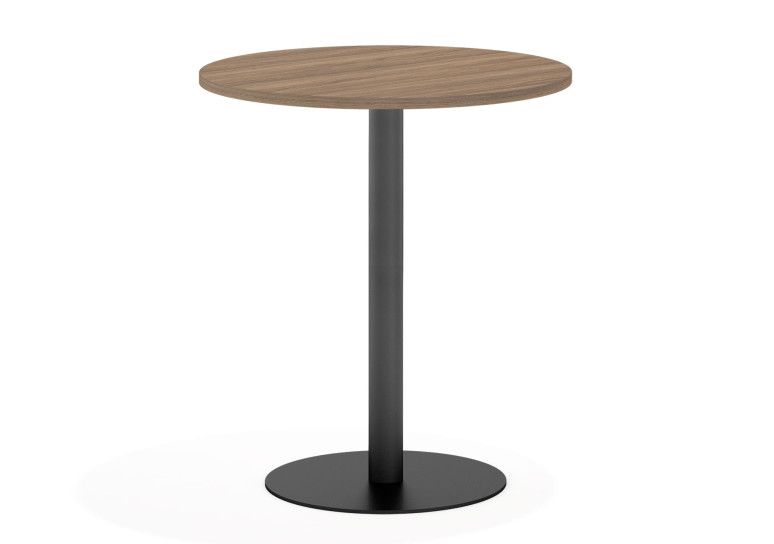 Mesa alta planet estructura negro - DIAMETRO 70 cm, Nogal