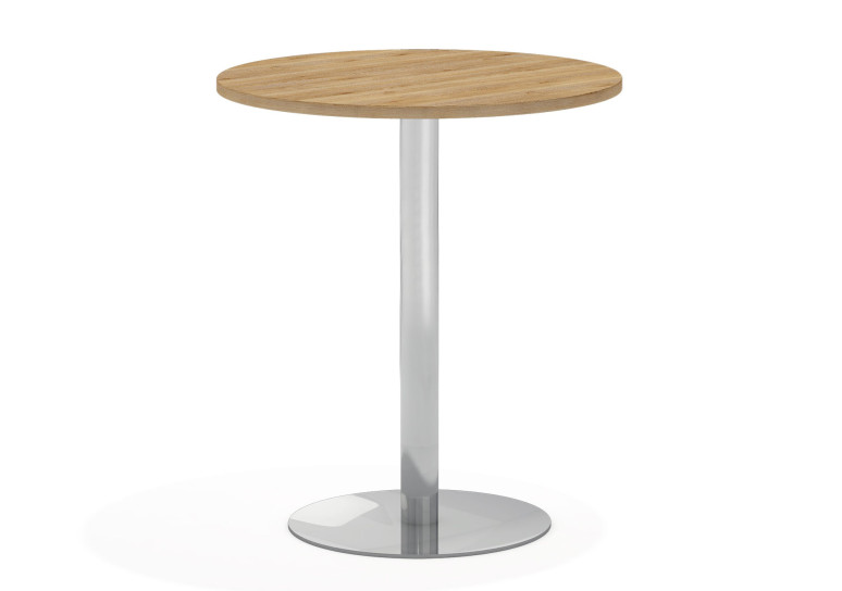 Mesa alta planet estructura cromo - DIAMETRO 60 cm, Pino danes