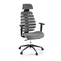 Silla de oficina Spine ergonómica con reposacabezas - gris