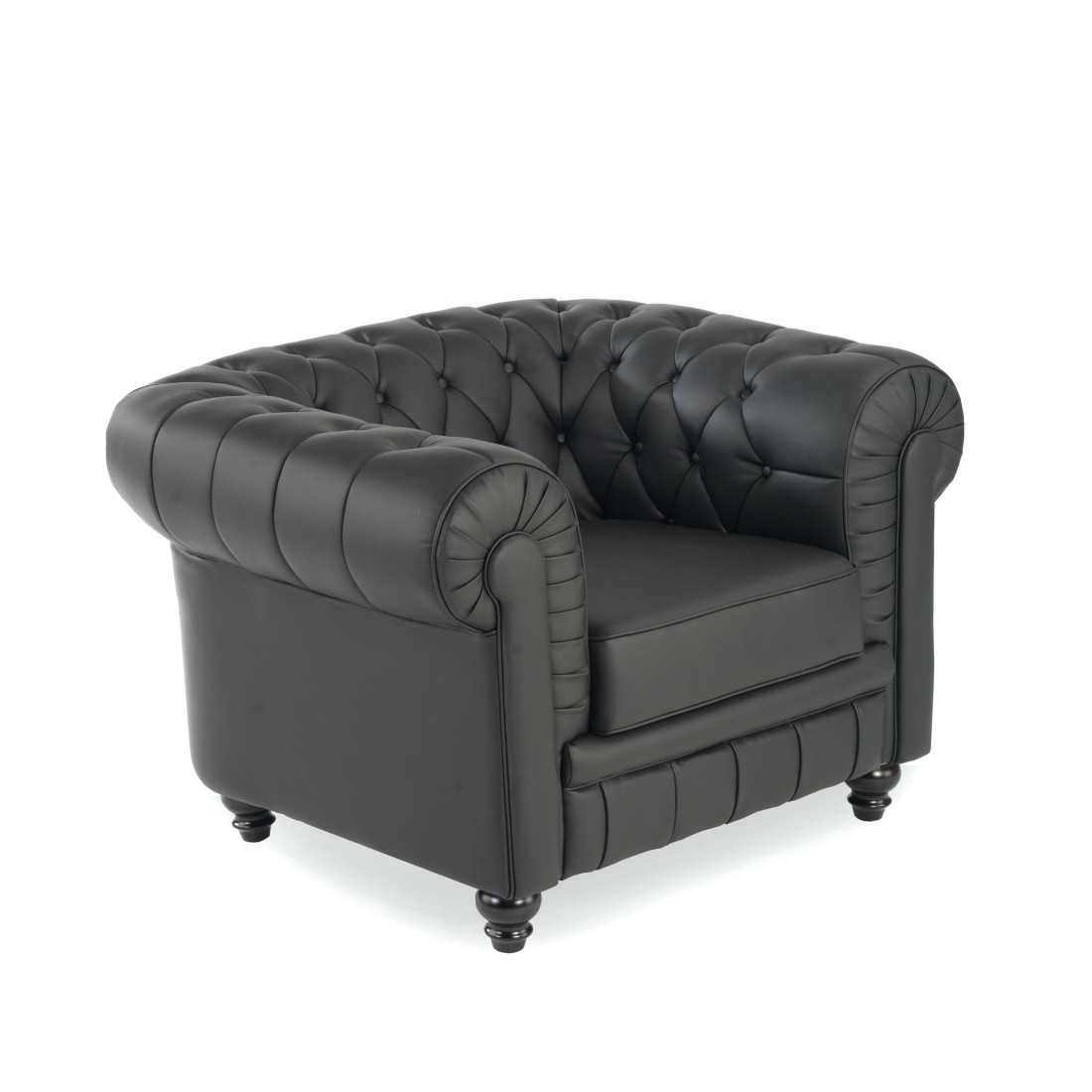 sofa para oficina negro chesterfield 1 plaza 1